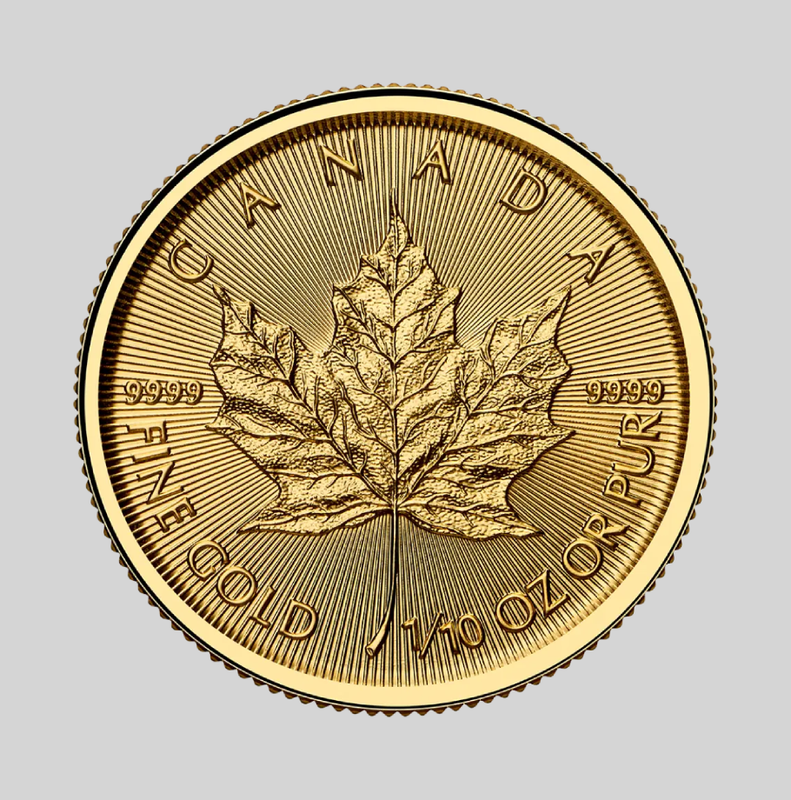 Maple Leaf -kultakolikko 1/10 oz